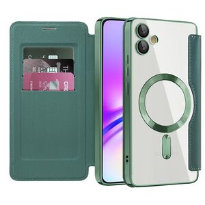 Husa pentru  Samsung Galaxy A05 EliteBook Executive Tip Carte cu Protectie RFID, Compatibilitate MagSafe si protectie lentile Transparent - Verde