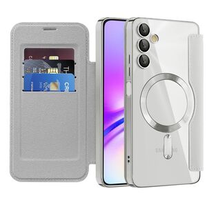 Husa pentru  Samsung Galaxy A05s EliteBook Executive Tip Carte cu Protectie RFID, Compatibilitate MagSafe si protectie lentile Transparent - Argintiu