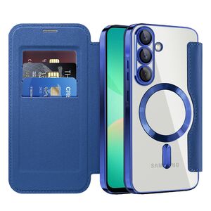 Husa pentru  Samsung Galaxy A26 EliteBook Executive Tip Carte cu Protectie RFID, Compatibilitate MagSafe si protectie lentile Transparent - Albastru