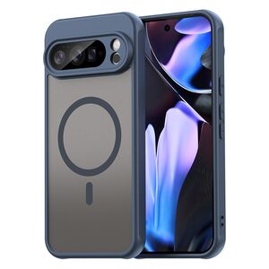 Husa pentru  Google Pixel 10 Pro XL cu protectie pentru lentile si MagSafe EasyCharge, Ghost Series Anti-ingalbenire, frosted - Albastru