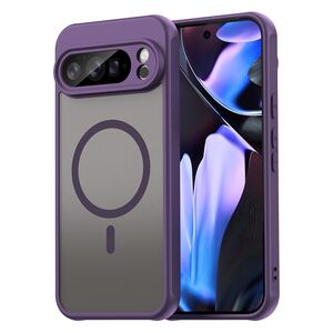 Husa pentru  Google Pixel 10 Pro XL cu protectie pentru lentile si MagSafe EasyCharge, Ghost Series Anti-ingalbenire, frosted - Mov