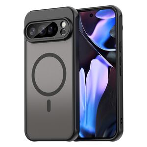 Husa pentru  Google Pixel 10 Pro XL cu protectie pentru lentile si MagSafe EasyCharge, Ghost Series Anti-ingalbenire, frosted - Negru