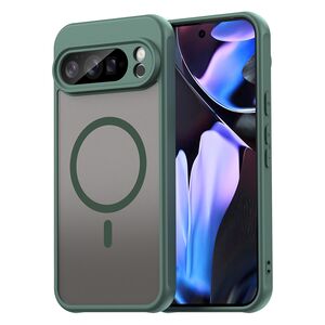 Husa pentru  Google Pixel 10 Pro XL cu protectie pentru lentile si MagSafe EasyCharge, Ghost Series Anti-ingalbenire, frosted - Verde