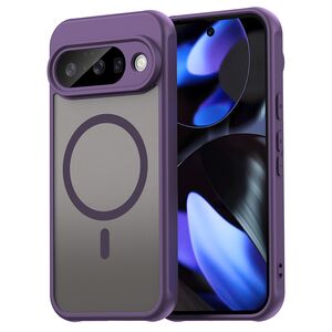 Husa pentru  Google Pixel 10 cu protectie pentru lentile si MagSafe EasyCharge, Ghost Series Anti-ingalbenire, frosted - Mov