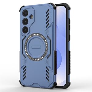 Husa pentru  Samsung Galaxy S25 TitanGuard MagGrip Ultra-Rezistenta cu Protectie Camera, Colturi Ranforsate si Compatibilitate MagSafe - Albastru