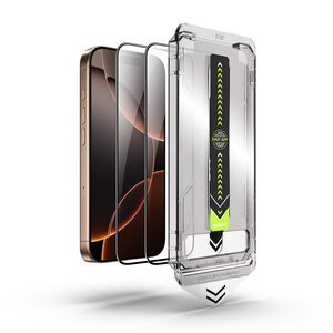 Set 2 x Folie sticla Premium pentru  iPhone 11 ClearShield Ultra HD, Aplicare Usoara Easy Install+, Claritate Cristalina, Anti-soc & Anti-Zgarieturi - margini negre
