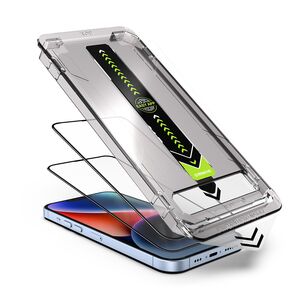 Set 2 x Folie sticla Premium pentru iPhone 12 / 12 Pro ClearShield Ultra HD, Aplicare Usoara Easy Install+, Claritate Cristalina, Anti-soc & Anti-Zgarieturi - margini negre