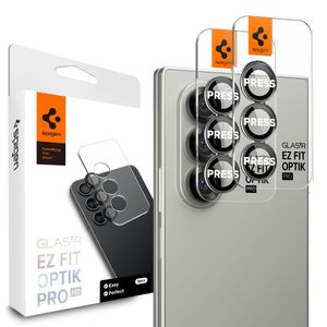 Set 2 x Folie Camera pentru Samsung Galaxy Z Fold 7 - Spigen Glas.tR Optik EZ Fit Pro HD - Negru