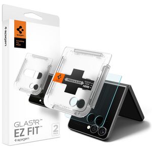 Set 2 x Folie pentru Samsung Galaxy Z Flip 7 - Spigen Glas.tR EZ FIT HD - Clear