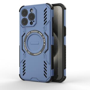 Husa pentru  iPhone 15 Pro Max TitanGuard MagGrip Ultra-Rezistenta cu Protectie Camera, Colturi Ranforsate si Compatibilitate MagSafe - Albastru