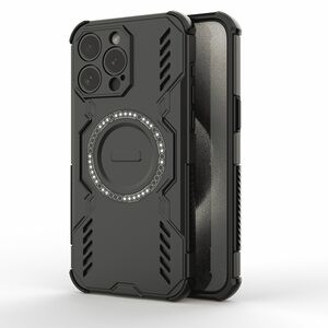 Husa pentru  iPhone 15 Pro Max TitanGuard MagGrip Ultra-Rezistenta cu Protectie Camera, Colturi Ranforsate si Compatibilitate MagSafe - Negru