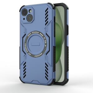 Husa pentru  iPhone 15 TitanGuard MagGrip Ultra-Rezistenta cu Protectie Camera, Colturi Ranforsate si Compatibilitate MagSafe - Albastru