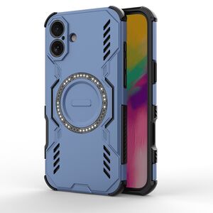 Husa pentru  iPhone 16 Plus TitanGuard MagGrip Ultra-Rezistenta cu Protectie Camera, Colturi Ranforsate si Compatibilitate MagSafe - Albastru
