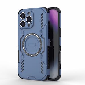 Husa pentru  iPhone 16 Pro Max TitanGuard MagGrip Ultra-Rezistenta cu Protectie Camera, Colturi Ranforsate si Compatibilitate MagSafe - Albastru