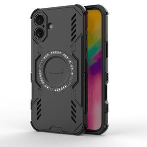 Husa pentru  iPhone 16 TitanGuard MagGrip Ultra-Rezistenta cu Protectie Camera, Colturi Ranforsate si Compatibilitate MagSafe - Negru