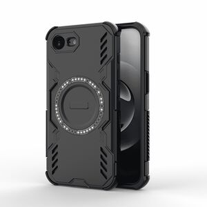 Husa pentru  iPhone 16e TitanGuard MagGrip Ultra-Rezistenta cu Protectie Camera, Colturi Ranforsate si Compatibilitate MagSafe - Negru