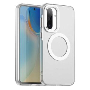 Husa premium pentru  Samsung Galaxy A56 VivaShell Fusion compatibila MagSafe, Anti-Shock - Protectie Avansata Display & Camera - Design Slim și Elegant - Alb