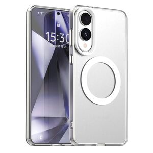 Husa premium pentru  Samsung Galaxy S25 Edge VivaShell Fusion compatibila MagSafe, Anti-Shock - Protectie Avansata Display & Camera - Design Slim și Elegant - Alb