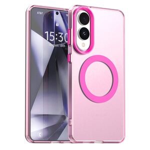 Husa premium pentru  Samsung Galaxy S25 Edge VivaShell Fusion compatibila MagSafe, Anti-Shock - Protectie Avansata Display & Camera - Design Slim și Elegant - Roz