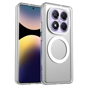 Husa premium pentru  Xiaomi Redmi Note 14 Pro 5G VivaShell Fusion compatibila MagSafe, Anti-Shock - Protectie Avansata Display & Camera - Design Slim și Elegant - Alb