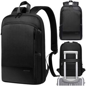 Rucsac Laptop pana la 17” Extensibil, 49 x 33 x 6 - 9 cm – Impermeabil, Compartiment Tip Valiză, Ideal pentru Avion, serviciu și calatorii, negru