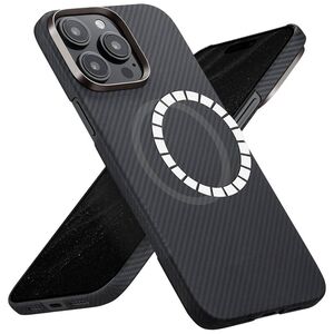 Husa premium pentru  iPhone 15 Pro Max Aramid Fiber Ultra-Thin MagSafe - negru