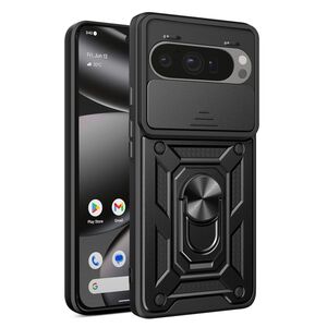 Husa pentru  Google Pixel 10 Pro XL Ring Armor Kickstand Tough Rugged Cover cu protectie camera, Negru