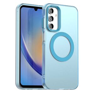 Husa premium pentru  Samsung Galaxy A15 VivaShell Fusion compatibila MagSafe, Anti-Shock - Protectie Avansata Display & Camera - Design Slim și Elegant - Albastru