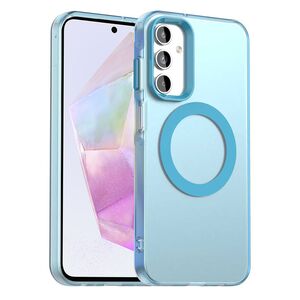 Husa premium pentru  Samsung Galaxy A35 VivaShell Fusion compatibila MagSafe, Anti-Shock - Protectie Avansata Display & Camera - Design Slim și Elegant - Albastru