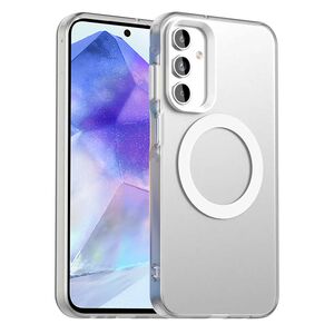 Husa premium pentru  Samsung Galaxy A55 VivaShell Fusion compatibila MagSafe, Anti-Shock - Protectie Avansata Display & Camera - Design Slim și Elegant - Alb