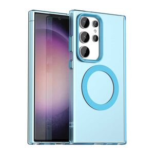 Husa premium pentru  Samsung Galaxy S23 Ultra 5G VivaShell Fusion compatibila MagSafe, Anti-Shock - Protectie Avansata Display & Camera - Design Slim și Elegant - Albastru