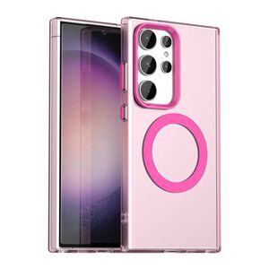 Husa premium pentru  Samsung Galaxy S24 Ultra VivaShell Fusion compatibila MagSafe, Anti-Shock - Protectie Avansata Display & Camera - Design Slim și Elegant - Roz