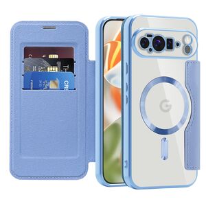 Husa pentru  Google Pixel 10 Pro XL EliteBook Executive Tip Carte cu Protectie RFID, Compatibilitate MagSafe si protectie lentile Transparent - Albastru