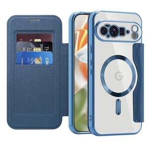 Husa pentru  Google Pixel 10 Pro XL EliteBook Executive Tip Carte cu Protectie RFID, Compatibilitate MagSafe si protectie lentile Transparent - Albastru