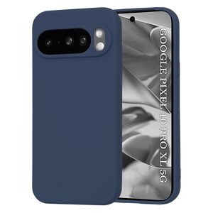 Husa pentru  Google Pixel 10 Pro XL Liquid Silicone, subțire, captusita cu microfibra, anti amprentă, protectie cameră foto, Albastru