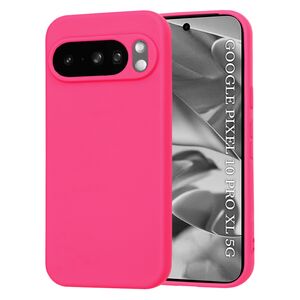 Husa pentru  Google Pixel 10 Pro XL Liquid Silicone, subțire, captusita cu microfibra, anti amprentă, protectie cameră foto, Fucsia