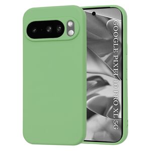 Husa pentru  Google Pixel 10 Pro XL Liquid Silicone, subțire, captusita cu microfibra, anti amprentă, protectie cameră foto, Verde deschis