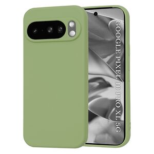 Husa pentru  Google Pixel 10 Pro XL Liquid Silicone, subțire, captusita cu microfibra, anti amprentă, protectie cameră foto, Verde