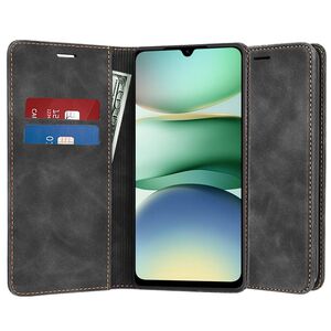 Husa tip carte pentru  Xiaomi Redmi A5 4G Retro Business cu inchidere magnetica, Negru