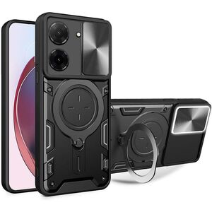 Husa pentru  Xiaomi Redmi A5 4G cu protecție pentru cameră și suport magnetic integrat Ring Shockproof, Negru
