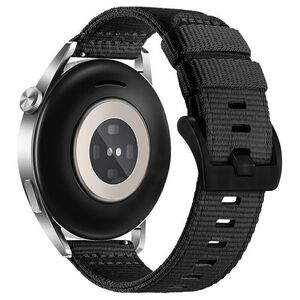 Curea pentru smartwatch Huawei Watch GT 4 (46 mm) / Huawei Watch GT 3 (42 mm) / GT 3 Pro (43 mm) - Quickfit din material textil - latime 20 mm - Negru denim