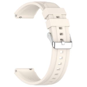 Curea pentru smartwatch Huawei Watch GT 4 (41mm)/W1/Honor Watch S1/Garmin Venu 2S/Vivoactive 4S - Quickfit din silicon - latime 18 mm - Bej