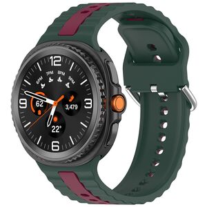 Curea pentru smartwatch Samsung Galaxy Watch 8 40mm/ Watch 8 44mm / Watch 8 Classic - Quickfit Waves din silicon- Verde