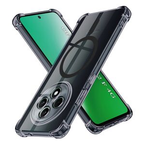 Husa pentru  Oppo Reno 12F, 12FS compatibila MagSafe Anti-Shock 1.5mm reinforced 4 corners - Negru translucid