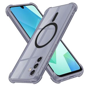 Husa pentru  Samsung Galaxy A16 compatibila MagSafe Anti-Shock 1.5mm reinforced 4 corners - Negru translucid