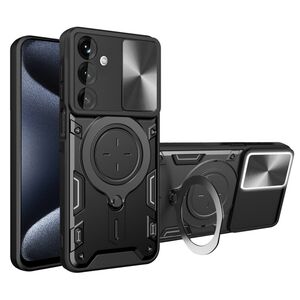 Husa pentru  Samsung Galaxy A17 cu protecție pentru cameră și suport magnetic integrat Ring Shockproof, Negru