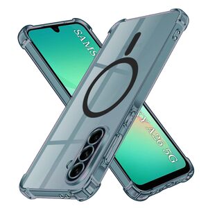 Husa pentru  Samsung Galaxy A26 compatibila MagSafe Anti-Shock 1.5mm reinforced 4 corners - Negru translucid