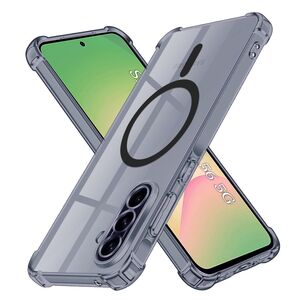 Husa pentru  Samsung Galaxy A56 compatibila MagSafe Anti-Shock 1.5mm reinforced 4 corners - Negru translucid
