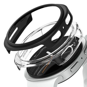 Husa pentru Samsung Galaxy Watch 8 Classic (set 2) - Ringke Slim - Clear / Negru mat