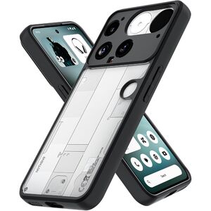 Husa pentru Nothing Phone (3) cu protectie lentile, Anti-Scratch, Anti-Fingerprint, Anti-Oil, Never-Yellow, transparent / negru